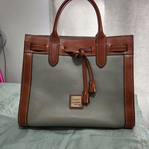 Dooney & Bourke Pebbled Leather Tasseled Satchel